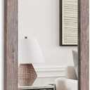 Syndra Rectangular Mirror with Frame Rustic 20x28 Wall Mounted Rustic Vanity Mirror with Large Wood Frame Farmhouse Bathroom Mirror, for Bedroom, Living Room, Entryway Wall Decor(Natural)