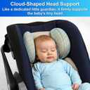 Infant Car Seat Insert Breathable Head Support for Newborn to Toddler 0-3 Years, Soft Non-Sticky Baby Car Seat Cushion, Universal Carseat Insert Support for Stroller, Swing & Carrier