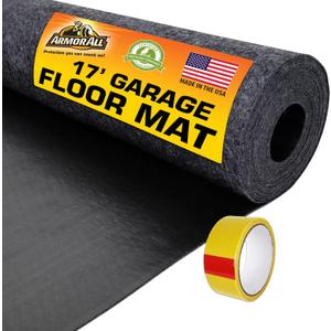 Armor All Garage Floor Mat (17' x 7'4"), Waterproof Garage Flooring, Absorbent, Premium Oil Spill Resistant Garage Pad, Durable, Protects Surfaces (Includes Double Sided Tape) (USA Made)