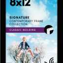 Americanflat 8x12 Picture Frame in Black - Engineered Wood Photo Frame with Shatter-Resistant Glass, Hanging Hardware, and Easel - Horizontal and Vertical Formats for Wall and Tabletop Display
