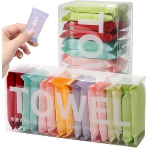 Disposable Compressed Towel, Thickened Portable Travel Towel and Camping Towel, Super Absorbent Compressed Towel Sheet, Reusable, Suitable for Vacation, Travel, Home Beauty, Outdoor Sports (32pcs)