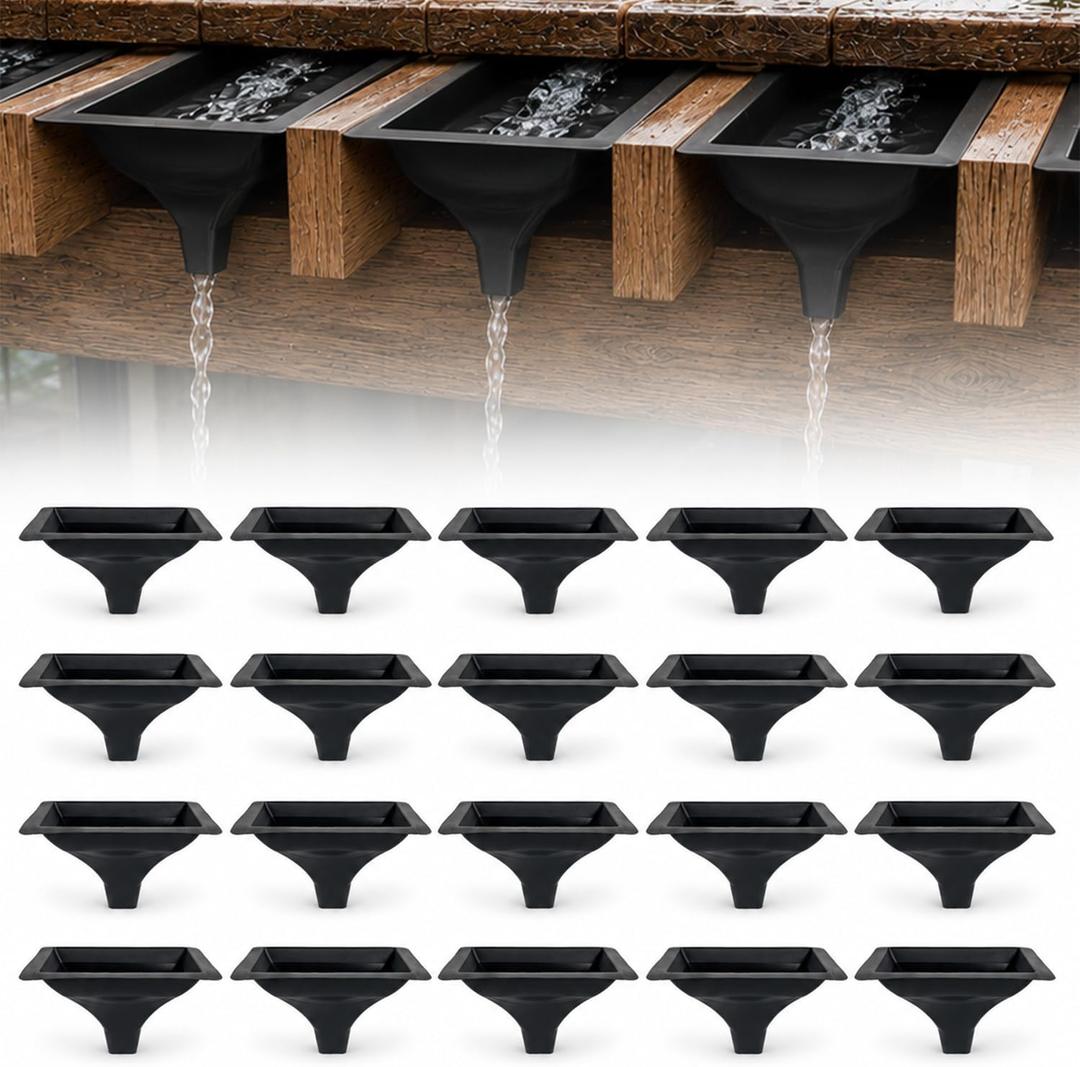 20PCS Under Deck Drainage System, HDPE Deck Drainage Kit