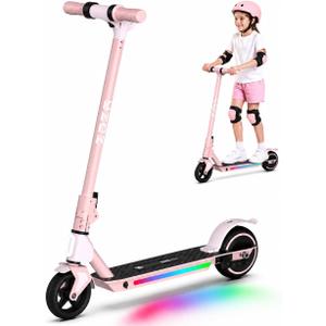 ZDZA Electric Scooter for Kids, 10 MPH Max Speed, LED Display, Foldable, Dual Brakes,Lights, Lightweight, Kids Electric Scooter for 6+,Excellent Present Choice for Boys and Girls