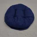 Navy Blue Bar Stool Seat Cushions, Round Stool Covers Pads with Ties Non Slip (14"x14"x4",1 Pack)
