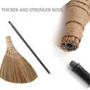Natural Whisk Broom – Vietnamese Straw Soft Broom for Indoor-Outdoor Cleaning, Yard, Sofa, Car Hood, Decoration, 51.57-Inch Long