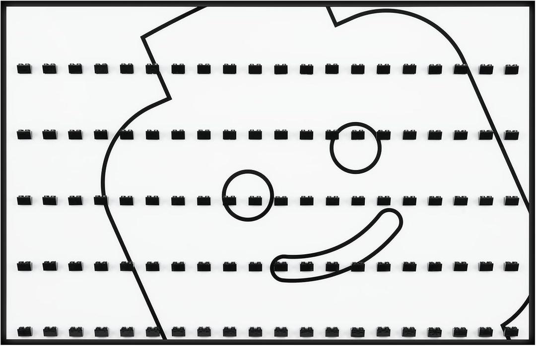 Minifigure Display Case for 100 Figures  Acrylic Wall Mount Organizer for Lego Mini Figures | Large Capacity Dustproof Frame to Showcase & Protect Your Collection (25x16in White)