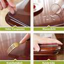 OstepDecor Clear Table Protector 46 x 66 Inch, 2mm Thick Plastic Table Cover, Waterproof PVC Clear Table Cover Protector, Desk Protector Mat, Writing Desk Pad for Desktop, Coffee & Dining Room Table