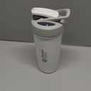 BlenderBottle Strada Shaker Cup Insulated Stainless Steel Water Bottle with Wire Whisk, 24-Ounce, White | Insulated, Water Bottle, Wire Whisk