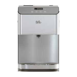 Brio Moderna Self-Cleaning Bottleless Countertop Water Cooler Dispenser - with 3-Stage Water Filter and Installation Kit, Tri Temp Dispense, and LED Night Light - UL/Energy Star Approved (Stainless Steel)