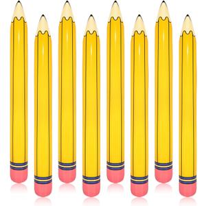8 Pieces 44 Inch Giant Inflatable Pencils Balloon Back to School Dimensional Pencils Balloon Graduation Party Decoration for Back to School Classroom Garden Room Birthday Party Decorations