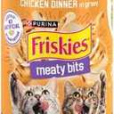 Friskies Meaty Bits Chicken Dinner Chunks in Gravy Canned Wet Multi Cat Food, 13.5-oz can, 12 count