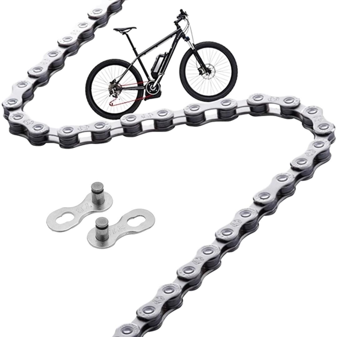 8 Speed Ebike Chain Anti-Rust E-Bike Chain Compatible with Bosch, BAFANG and Other 8 Speed Chain Driven eBike Systems, (136 Links, Included 1 Pair Missing Link)