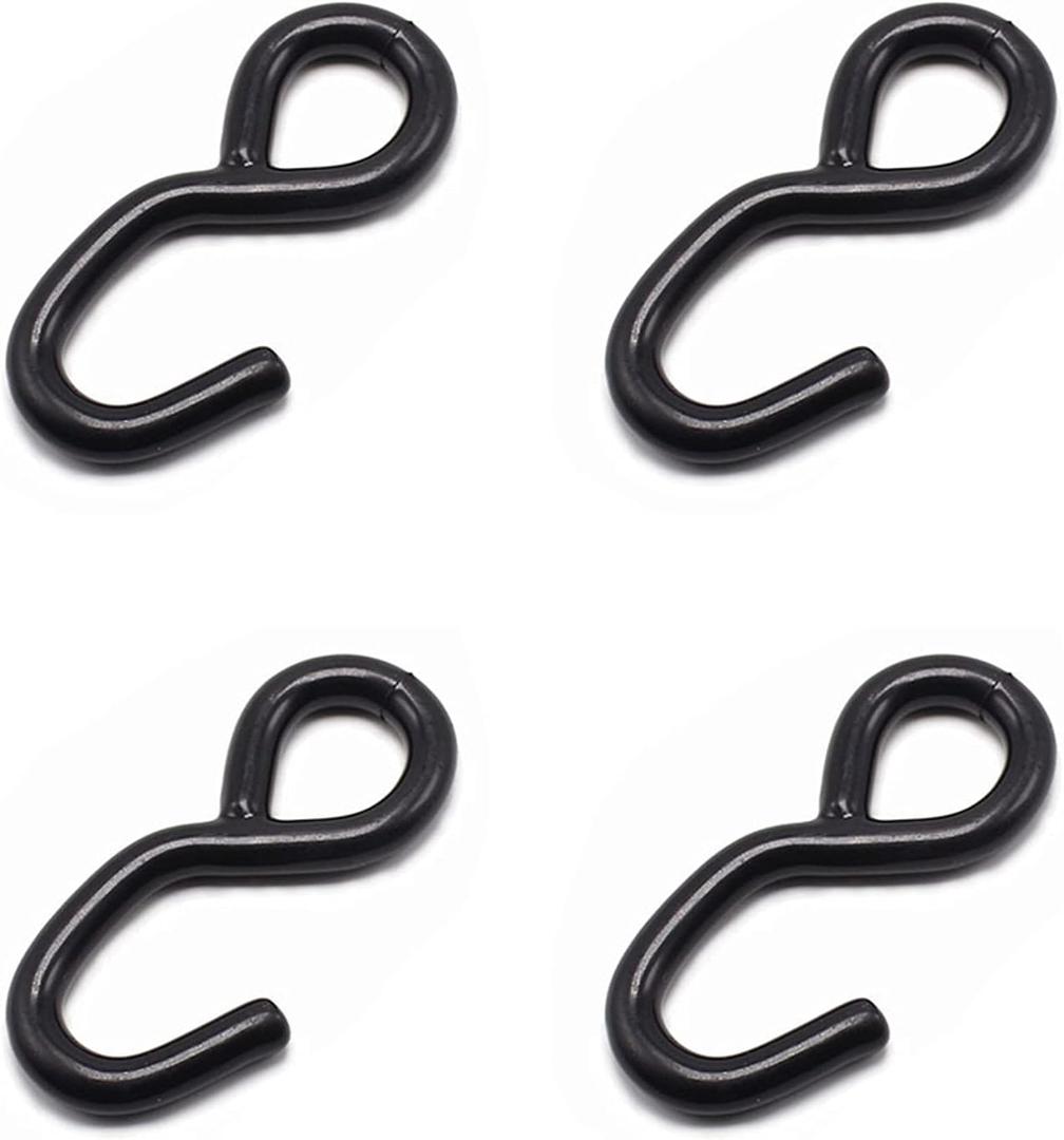Universal Heavy Duty Ratchet Hook for Replacement Used on The End of Ratchet of Tie Downs, Ratchet Straps, Trailer Strap S Hook - 25mm x 800kg 4PCS