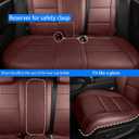 AOMSAZTO Custom Fit Seat Covers for Honda Civic Hatchback 2022 2023 2024 Sport/LX &Hatchback Hybrid Sport 2025 Full Set Faux Leather Seats Cover Burgundy