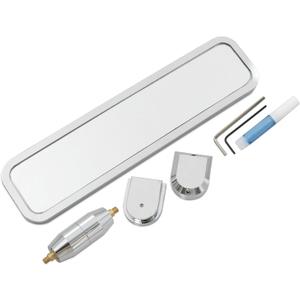 Pivot Ball Milled Aluminum Polished Adjustable Interior Rear View Mirror – Universal Fit for Car SUV Truck Van, Windshield Mount, 9.25" Wide
