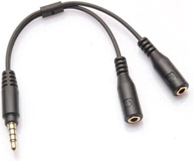 2 x Double Microphone Splitter Cable 3.5mm
