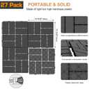 Goovilla Plastic Interlocking Deck Tiles, 27 Pack Outdoor Patio Flooring, 12"x12" Interlocking Decking Tile Outdoor All Weather Use, Waterproof Patio Pavers for Pool Balcony Backyard Porch, Dark Grey