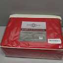 Pointehaven Flannel Deep Pocket Set with Oversized Flat Sheet, Twin, Rococco Red