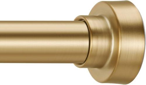 YNL Shower Curtain Rod 34-82 Inches (2.8-6.8ft) Adjustable Spring Shower Rod No Drilling, Non-Slip, Never Rust, Stainless Steel, Suitable for Bathroom Window Living room, Gold YNL Shower Curtain Rod 34-82 Inches (2.8-6.8ft) Adjustable Spring Shower Rod No Drilling, Non-Slip, Never Rust, Stainless Steel, Suitable for Bathroom Window Living room, Gold