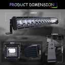 42" Curved RGB LED Light Bar 2X 4 Flood LED Pods with Chasing RGB Halo 16 Solid Colors Offroad Driving Fog Lights with Switch Wiring Harness