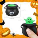 Halloween Pop Out Squishy Toys - 12PCS Cauldron 6 Colors Ghosts Squeeze Party Favors Suppliers Stress Relief Toys for Trick or Treat Halloween Goodie Bag Fillers Kids Adults