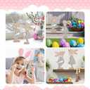 3 x Easter Decorations for the Home Wooden Bunny Decor Sign Farmhouse Rabbit Tiered Tray Decor Easter Rabbit Table Decorations For Party Desk Office Farmhouse Home