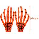 5Pairs Left & Right Skeleton Hands Hair Clips 3" Skull Bone Shape Barrettes Halloween Party Accessories, 5 Mixed Color