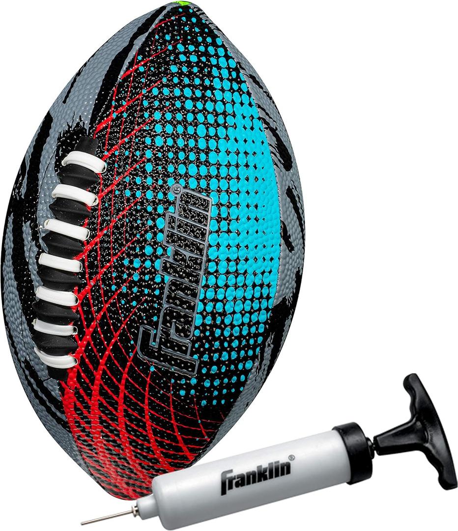 Franklin Sports Mystic Mini Football - Kids Mini Sized Football - Soft Foam Cover - Extra Grip Laces - Perfect for Kids - Air Pump Included
