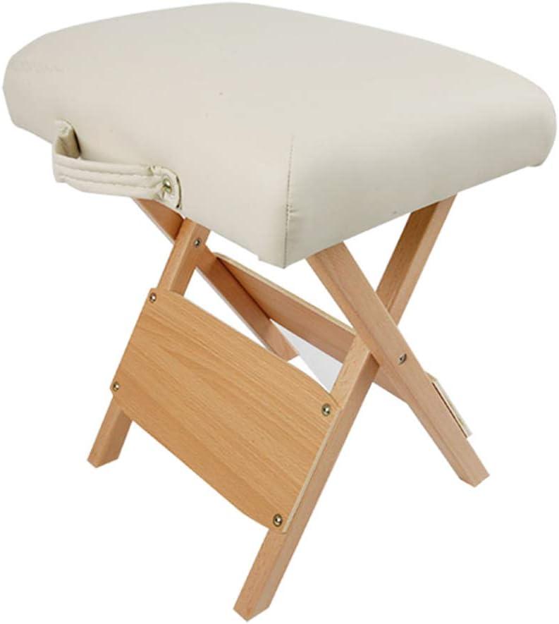 Elitzia Salon Furniture Foldable Wooden Chair Beauty Spa Chairs Salon Stool 3 Colors Optional ET20646 (Creamy-White), Onesize