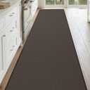 DEXI Kitchen Floor Mats Cushioned Anti Fatigue, 23x86, Large Long Standing Runner Rug Waterproof, Comfort Memory Foam Padded for Front Sink Laundry, Brown