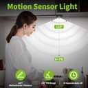 6 Pack Under Cabinet Lighting, Motion Sensor Light, 10-Inch Rechargeable LED, Battery Powered White