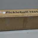 Portable Pickleball Net Set with Wheels, Regulation Size 22 FT & Half Court 11 FT, Steady Metal Frame Pickle Ball Net Set System with Carry Bag for Backyards, Driveways, and Garages