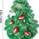 2 x Football Christmas Tree Ornament, Decorative Resin Tree with Merry Christmas Sign, 4.3 x 2.7 inches