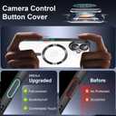 Designed for iPhone 17 Case Magnetic, Compatible with Magsafe, Camera Control Button, Camera Lens Protector, Clear Soft TPU Plated Phone Case for iPhone 17, Black