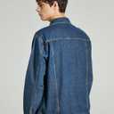 ZVX Men's Denim Jacket Button Front Vintage Casual Trucker Jacket S