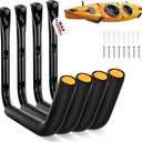 SEDY 4-Piece 15" 100 Lbs Heavy Duty Garage Storage Hooks, Kayak Storage Rack Garage Hooks Jumbo Arm Kayak Wall Mount for Hanging Surfboard Snowboard Paddle Board Ladders Bikes
