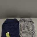 Fitwarm 2 Pack Striped Fleece Dog Sweater, Warm Winter Dog Clothes for Small Dogs Boy Girl, Fuzzy Pet Outfit, Doggy Pullover Jumper, Grey, Navy, XL