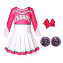 Hipoleter Girls Cheerleader Costume Toddler Cheerleading Outfit Zombies Movie Halloween Cosplay Dress Up 10-12 Years