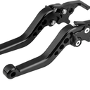 Brake Levers Motorcycle, 1 Pair Motorcycle Clutch Brake Handle Levers Universal Brake Lever Handle Double Disc for GY6 Xmaximum 400(Black)