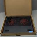 TECKNET Laptop Cooling Pad - 12"-15.6" Laptops Cooler, Powerful Cooler and Ultra Quiet for Gaming Laptops Pad, 2 Wind Speed Adjustable, USB A & C Powered Cooler Stand with Laptop Fan LED (Red)