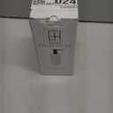 Essentra Home White Marble Soap Dispenser with Black Pump, Refillable Liquid Soap Dispenser for Bathroom & Kitchen. 16 Oz. Capacity.