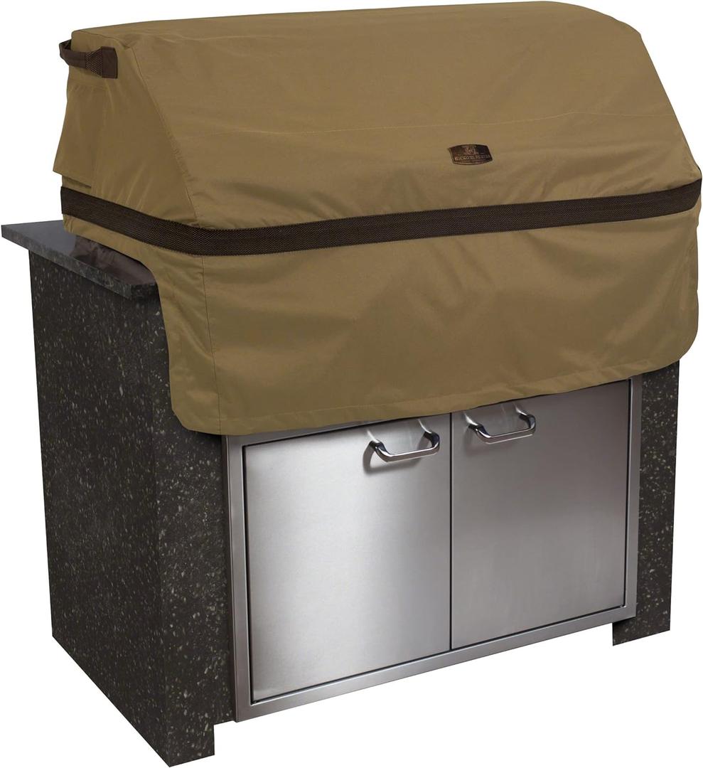 Classic Accessories Hickory Water-Resistant 32 Inch Built-In BBQ Grill Top Cover, Grill Cover, Grill Cover for Outdoor Grill, BBQ Cover