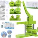 Button Maker Machine Multiple Sizes, DIY Pin Maker Button Press Machine 1.25+2.25+3 Inch, Removable Badge Press Kit with 300 Pcs 32mm+58mm+75mm Badge Supplies&Circle Cutter