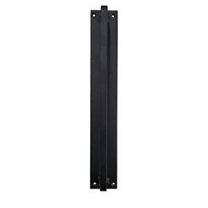 Adonai Hardware 12.50" "Bedaiah Hand-Forged Iron Door Pull with Back Plate - Matte Black