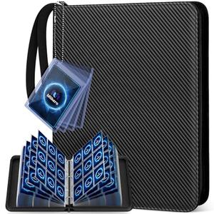 Mlikero Card Binder 9 Pocket, Trading Card Binder with Card Display Design, 720 Double Sided Pocket PU Collection Binder, Card Albums for MTG, TCG, and Sports Cards