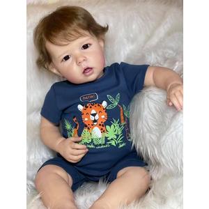 20 Inch Lifelike Reborn Baby Dolls Boy Full Body Silicone Newborn Reborn Baby Toy Set for Kids