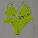 Avidlove Lingerie Lace Babydoll 2 Piece Sexy Bra and Panty Sets (XX-Large, Green Yellow)