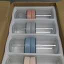 ColoVie 8 Pack Overnight Oats Containers with Lids, Chia Seed Pudding Jars, Stackable Mason Jars with Airtight Lids, Meal Prep, Wide Mouth Glass Food Storage for Snacks Yogurt Spice Sugar, 16oz 10 oz