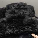 1Pc Faux Sheepskin Wool Fur Car Seat Cover for Cars SUV Trucks Universal Fit, Soft Plush Synthetic Wool Buck Fur Car Seat Cushions by FLMaples(Black)