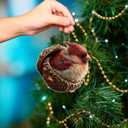 2 x Forest Animal Acorn Ornaments - Cozy Forest Christmas Ornaments, 2D Flat Acrylic Hanging Forest Pine Cone Style Ornaments, Exquisite Little Items for Christmas Home Decor and Holiday Season Atmosphere